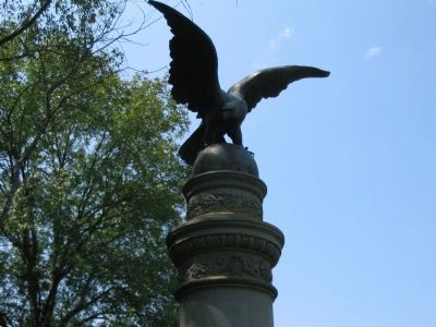Eagle Atop the Memorial. Click for full size. Eagle Atop the Memorial image. Click for full size.