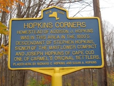 Hopkins Corners Marker image. Click for full size.