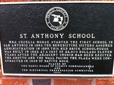 St. Anthony School Marker image. Click for full size.