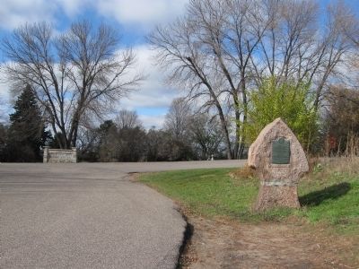 Marker at Cemetery Entrance image. Click for full size.