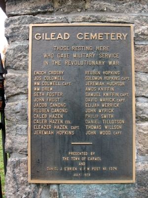 Gilead Cemetery Marker image. Click for full size.