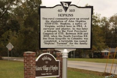 Hopkins Marker. Click for full size. Hopkins Marker image. Click for full size.