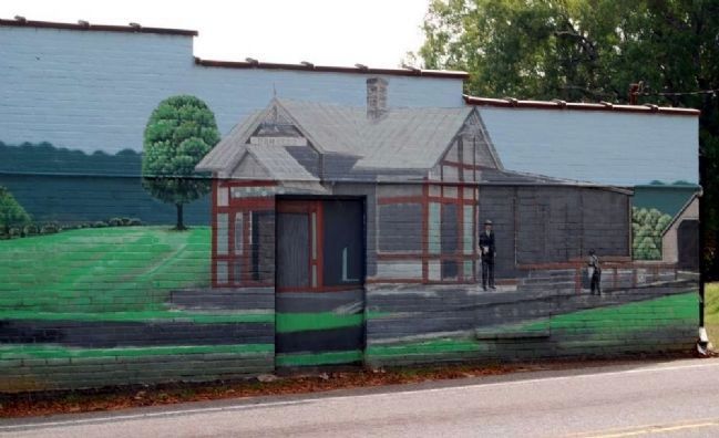 Donalds Town Murial -<br>Intersection of West Main and South Main Streets. Click for full size. Donalds Town Murial -<br>Intersection of West Main and South Main Streets image. Click for full size.