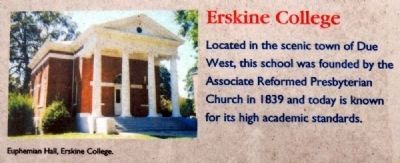 Abbeville County Marker -<br>Erskine College image. Click for full size.