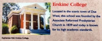Abbeville County Marker -<br>Erskine College. Click for full size. Abbeville County Marker -<br>Erskine College image. Click for full size.