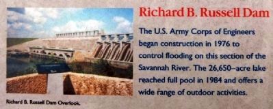 Abbeville County Marker -<br>Richard B. Russell Dam. Click for full size. Abbeville County Marker -<br>Richard B. Russell Dam image. Click for full size.