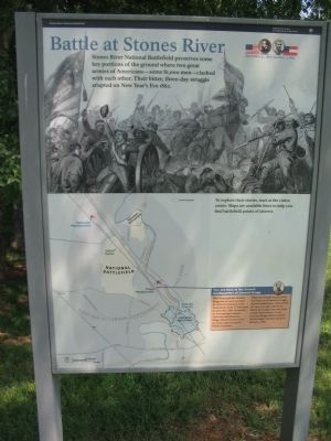 Battle at Stones River Marker. Click for full size. Battle at Stones River Marker image. Click for full size.