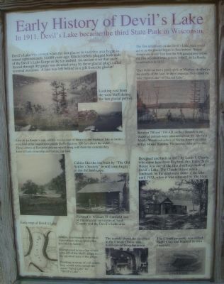 Early History of Devil's Lake Marker image. Click for full size.