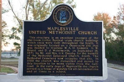 Maplesville United Methodist Church Marker image. Click for full size.