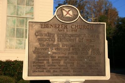 Ebenezer Church Marker at former location. image. Click for full size.