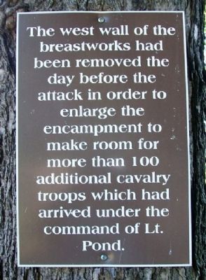 Fort Blair West Breastworks Marker image. Click for full size.