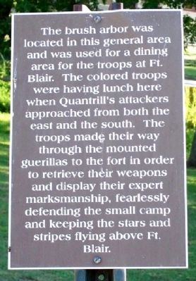 2nd Kansas Colored Infantry at Fort Blair Marker image. Click for full size.