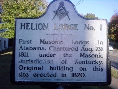 Helion Lodge No. 1 Marker image. Click for full size.