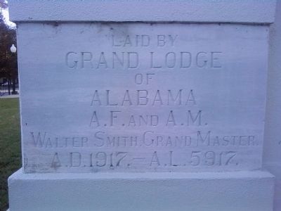 Helion Lodge No. 1 cornerstone image. Click for full size.