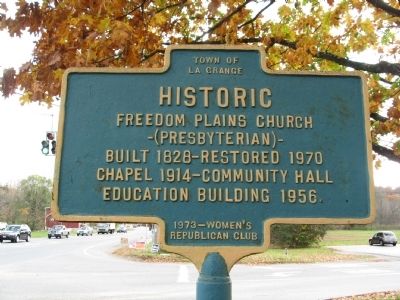 Historic Freedom Plains Church Marker image. Click for full size.