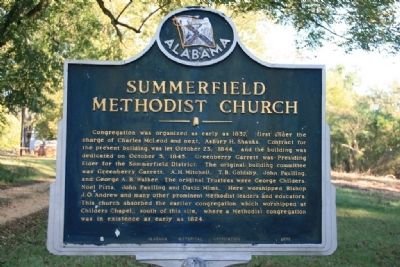 Summerfield Methodist Church Marker image. Click for full size.