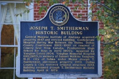 Joseph T. Smitherman Historic Building Marker image. Click for full size.