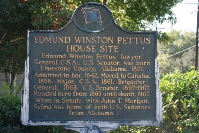 Edmund Winston Pettus House Site Marker image. Click for full size.
