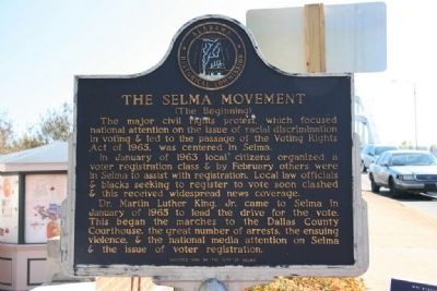 The Selma Movement Marker (The Beginning) image. Click for full size.