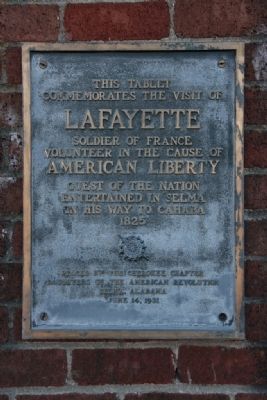 This Tablet Commemorates the Visit of Lafayette Marker image. Click for full size.