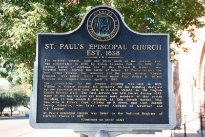 St. Paul’s Episcopal Church Est. 1838 Marker (Side A) image. Click for full size.
