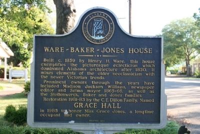 Ware - Baker - Jones House Marker image. Click for full size.