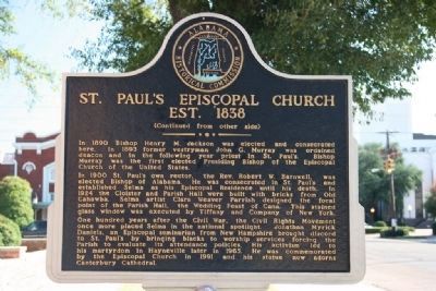 St. Paul’s Episcopal Church Est. 1838 Marker (Side B) image. Click for full size.