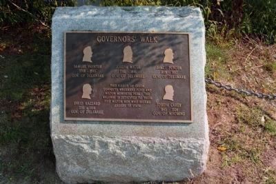 Governor Samuel Paynter (upper left) as mentioned on Governor's Walk Tribute, in Milton image. Click for full size.