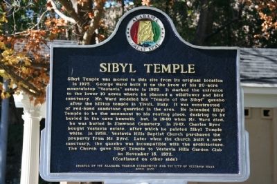 Sibyl Temple Marker (Side A) image. Click for full size.