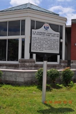 U.S. Supreme Court Rules On Overton Park and I-40 Marker image. Click for full size.