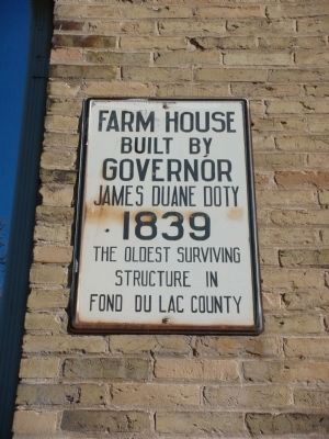 Sign on the Side of the Home of Governor James Duane Doty image. Click for full size.