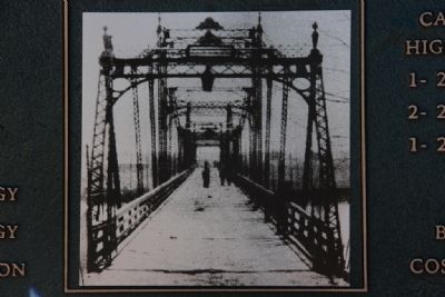 Picture On The Marker Showing The Selma-Dallas County’s 1st Bridge 1884-1940 Marker. Click for full size. Picture On The Marker Showing The Selma-Dallas County’s 1st Bridge 1884-1940 Marker image. Click for full size.