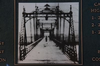Picture On The Marker Showing The Selma-Dallas Countys 1st Bridge 1884-1940 Marker image. Click for full size.