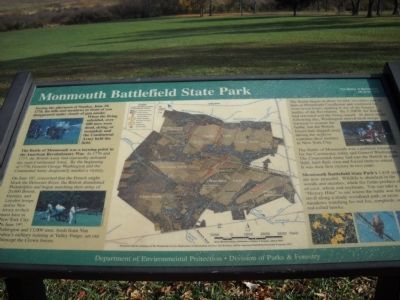 Monmouth Battlefield State Park Marker image. Click for full size.