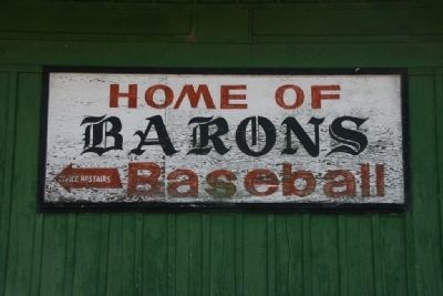 Home of Barons Baseball Sign At Rickwood Field image. Click for full size.
