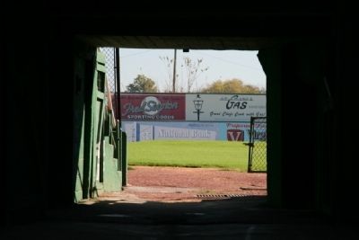 How Many Famous Baseball Players That Have Walked Through This Tunnel at Rickwood Field image. Click for full size.