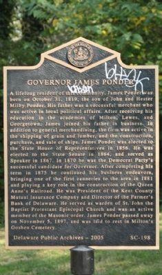 Governor James Ponder Marker image. Click for full size.