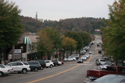 Looking over 18th Street Homewood and Vulcan Statue Stands High Atop Red Mountain image. Click for full size.