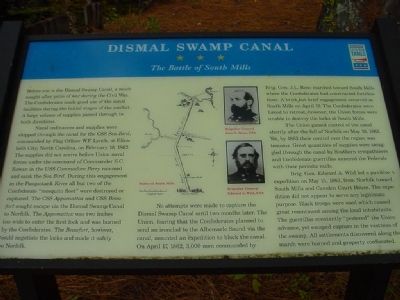 Dismal Swamp Canal Marker. Click for full size. Dismal Swamp Canal Marker image. Click for full size.