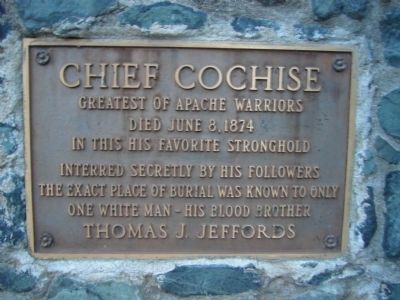 Chief Cochise Marker image. Click for full size.