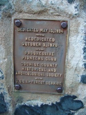 Dedication Plaque for Chief Cochise Marker image. Click for full size.