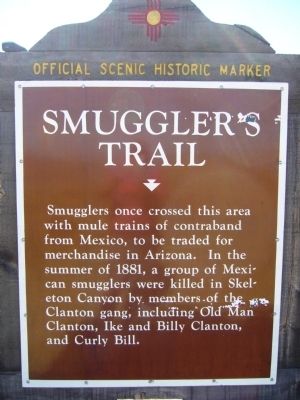 Smugglers’ Trail Marker image. Click for full size.