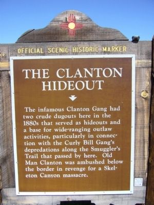 The Clanton Hideout Marker. Click for full size. The Clanton Hideout Marker image. Click for full size.