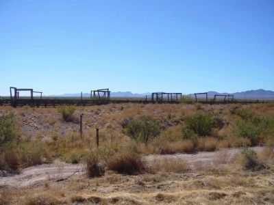 Corrals Near the Abandoned Railroad Bed at Playas Siding. image. Click for full size.