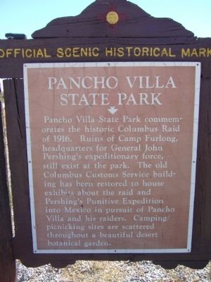 Pancho Villa State Park Marker. Click for full size. Pancho Villa State Park Marker image. Click for full size.