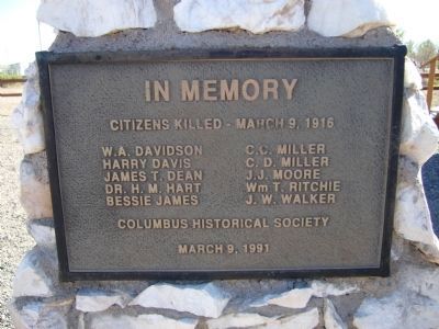 In Memory of Citizens Killed Marker - Side A image. Click for full size.