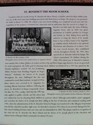 St. Benedict the Moor School Marker image. Click for full size.