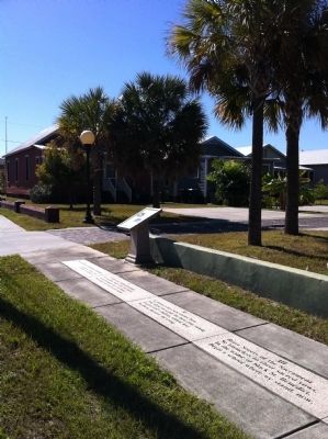 St. Benedict the Moor School Marker (with poem in sidewalk) image. Click for full size.