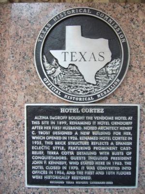 Hotel Cortez Marker image. Click for full size.
