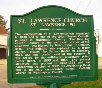 St. Lawrence Church Marker image. Click for full size.